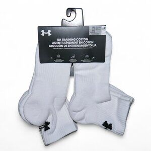 Under Armour Training Quarter Ankle Socks 6 Pair Size Medium Men's 7-8.5 NEW